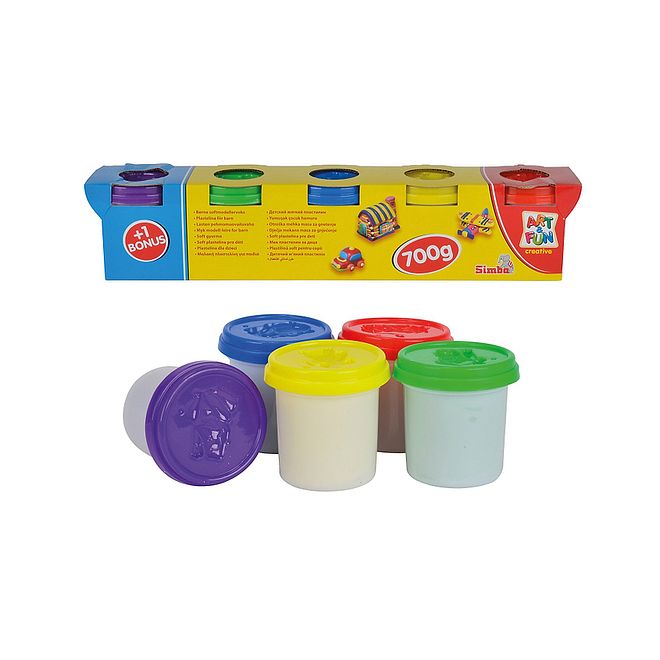 Simba Art & Fun Soft Clay BonusPack, 4 1 Colors, Mouldable for Creative Play, Ages 3