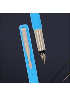 PARKER Vector Standard Chrome Trim Fountain Pen | Fine Nib | Blue Body Color With 3 Free Ink Cartridge | Gift For Employees | Ideal For Professional Use  - Image 5