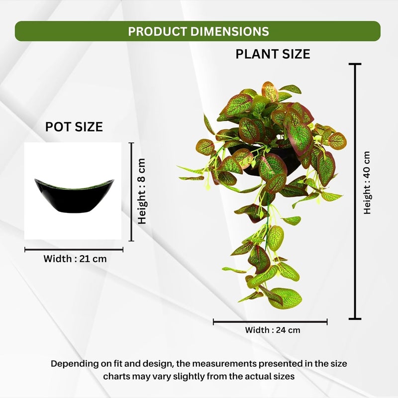 fancymart Elegant Artificial Plant Falling Leaves with Pot for Home & Office Decor – Versatile Potted Plant for Tabletop, Shelves, or Hanging Display - Image 3