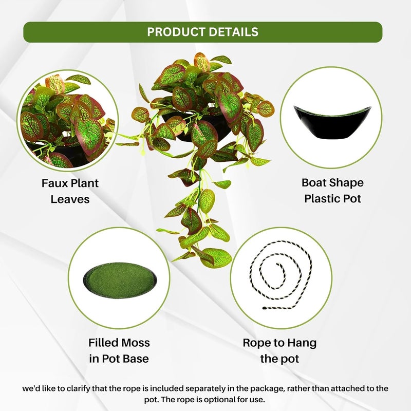 fancymart Elegant Artificial Plant Falling Leaves with Pot for Home & Office Decor – Versatile Potted Plant for Tabletop, Shelves, or Hanging Display - Image 2