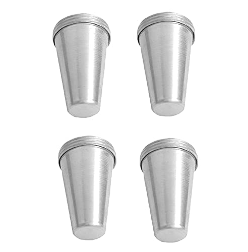 Sensimon Aluminium Kulfi Cone Mould with Stick | 80ml Capacity | Reusable Traditional Popsicle, Kulfi & Ice Cream Maker DIY Kit for Home Freezer | 7 x 5 x 2.5 cm | Set of 4 Without Stand (Silver) - Image 4