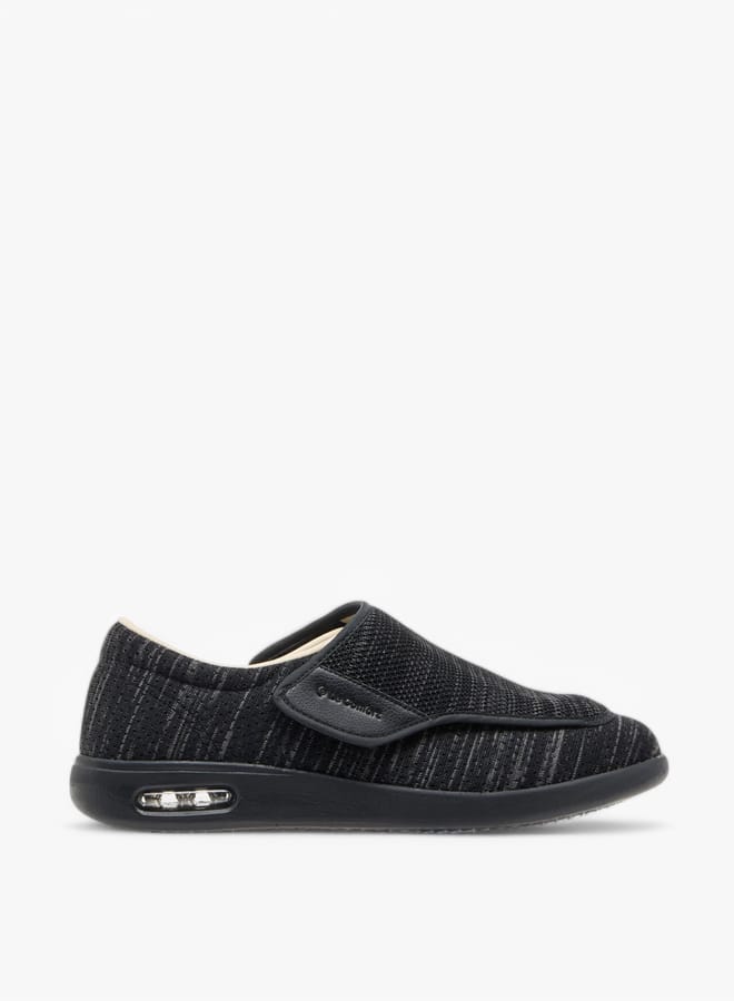 Le Confort Men Textured Slip-On Sneakers with Hook and Loop Closure - Image 3