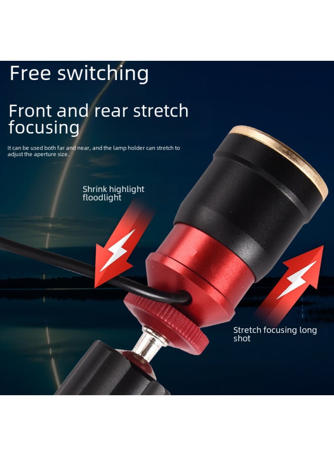 2023 Fishing Lamp Night Fishing Special Variable Yellow Blue Lamp Whole Body Magnesium Aluminum Alloy Strong Light Night Fishing Lamp Head-Color:Flagship Fishing Lamp 【fishing Box Single Yellow Light】】 - Image 3