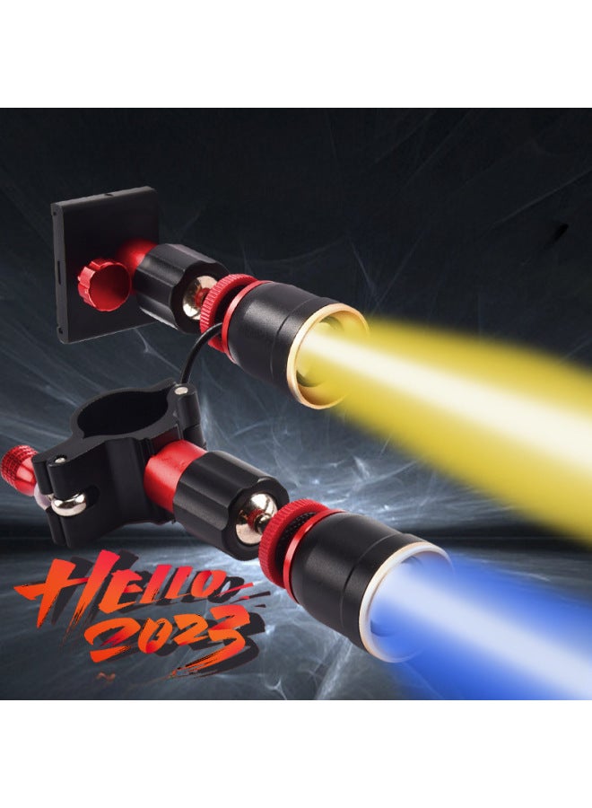 2023 Fishing Lamp Night Fishing Special Variable Yellow Blue Lamp Whole Body Magnesium Aluminum Alloy Strong Light Night Fishing Lamp Head-Color:Flagship Fishing Lamp 【fishing Box Single Yellow Light】】 - Image 2