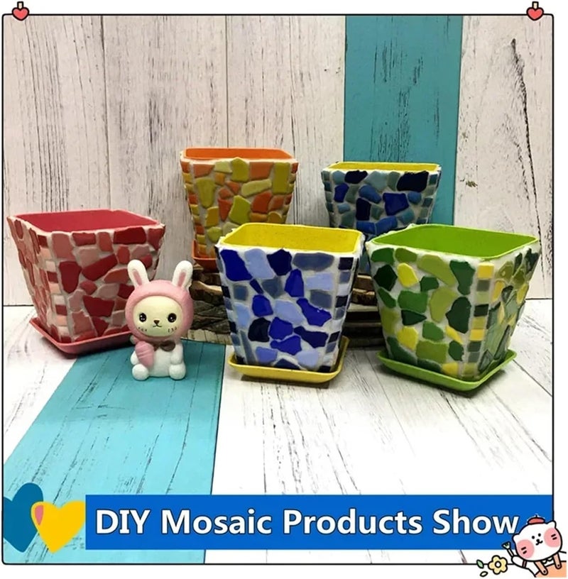 Mosaic Tiles 200g/7.05oz(Approx. 155-170pcs) Porcelain Mosaic Tiles 1-2.5cm 0.4mm Thickness Ceramic Mosaic Stones DIY Mosaic Craft Material(Light Coffee) - Image 5