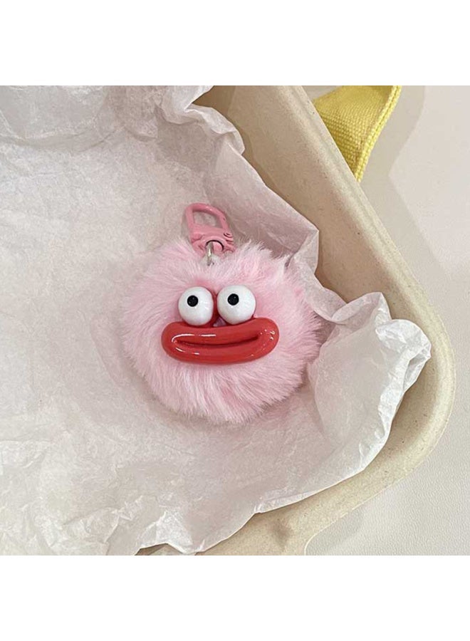 Generic Cute Fluffy Fur Pompom Keychain Soft Plush Ball Key Chain Car Ring Women Charm Bag Small Briquettes Pendant Jewelry-Color:style 14  - Image 1