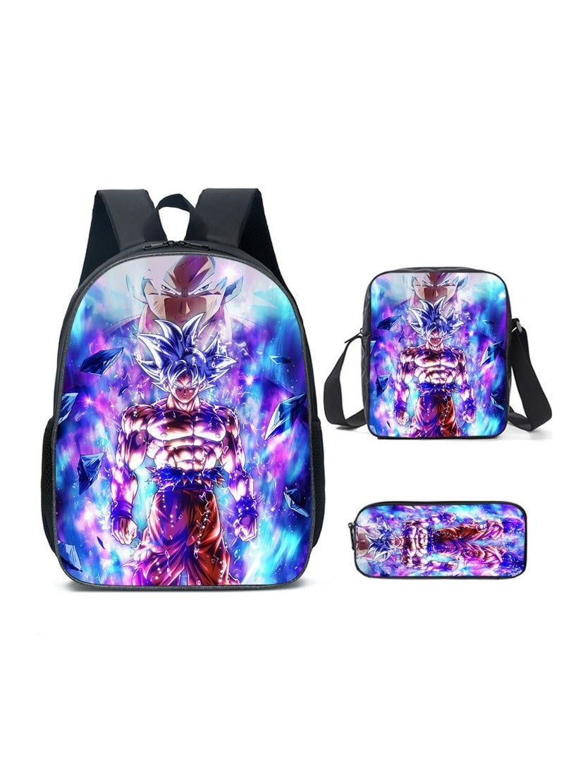 Dragon Ball New Three-piece Children's Backpack 42*15*30cm