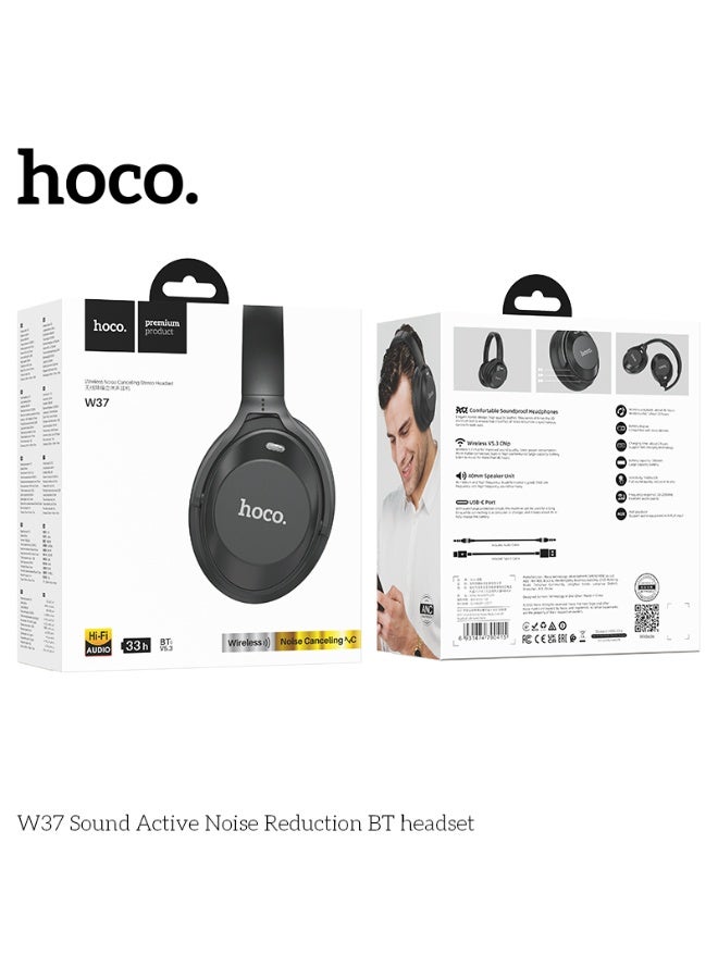 هوكو. سماعة رأس بلوتوث مع تقنيات تقليل الضوضاء النشطة W37 - Image 4