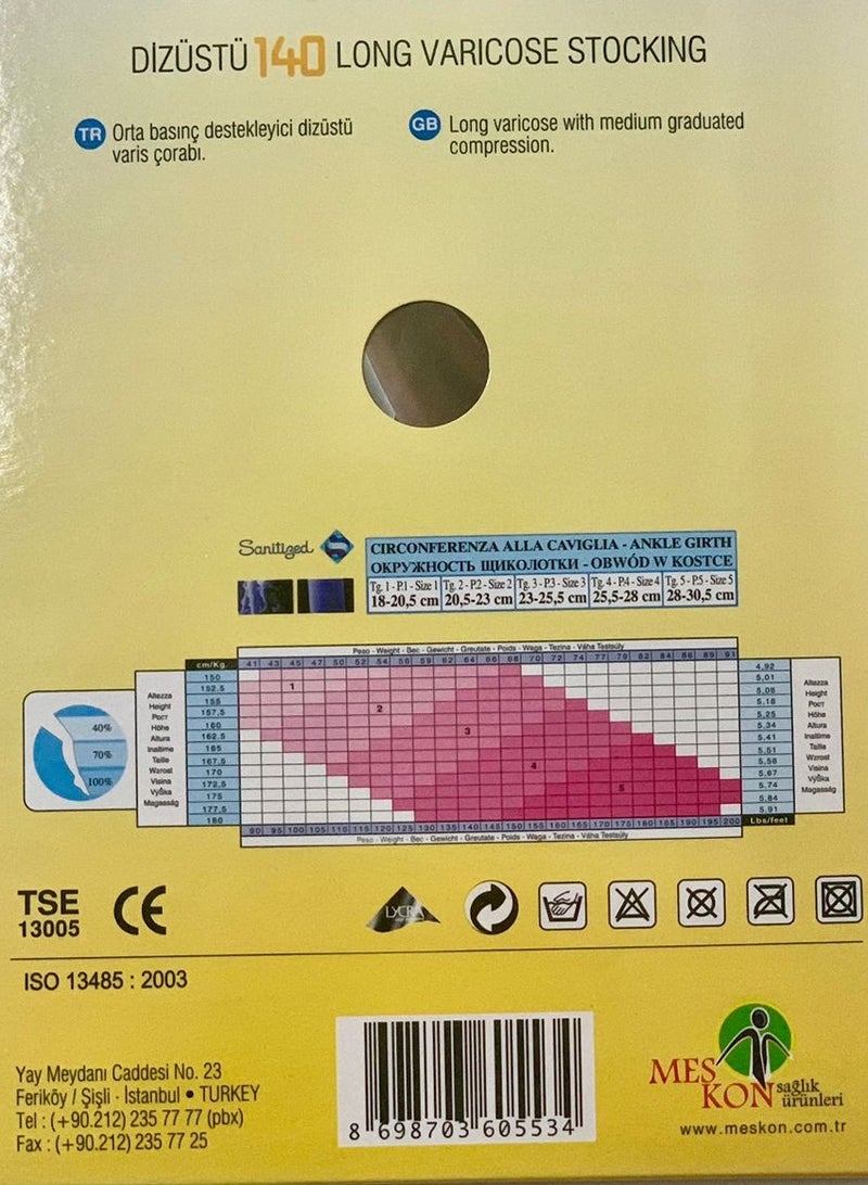 MES-KON Long Varicose stocking 140DEN - Image 2
