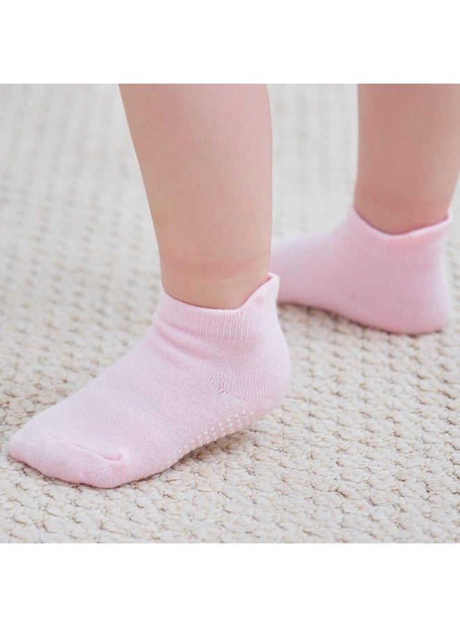 ZAPLES Zaples Baby Non Slip Grip Ankle Socks with Non Skid Soles for Infants Toddlers Kids Boys Girls - Image 2