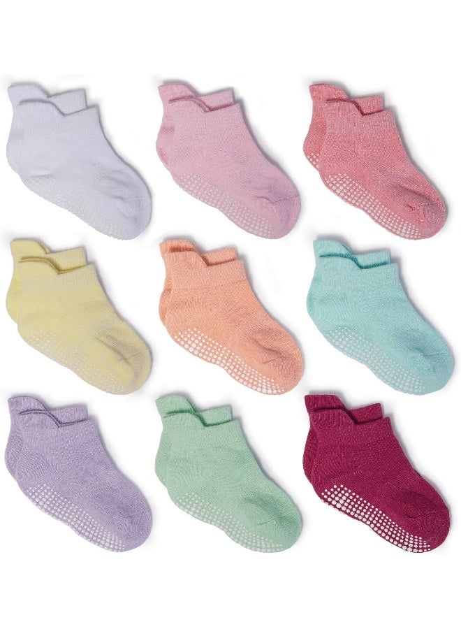 ZAPLES Zaples Baby Non Slip Grip Ankle Socks with Non Skid Soles for Infants Toddlers Kids Boys Girls - Image 1