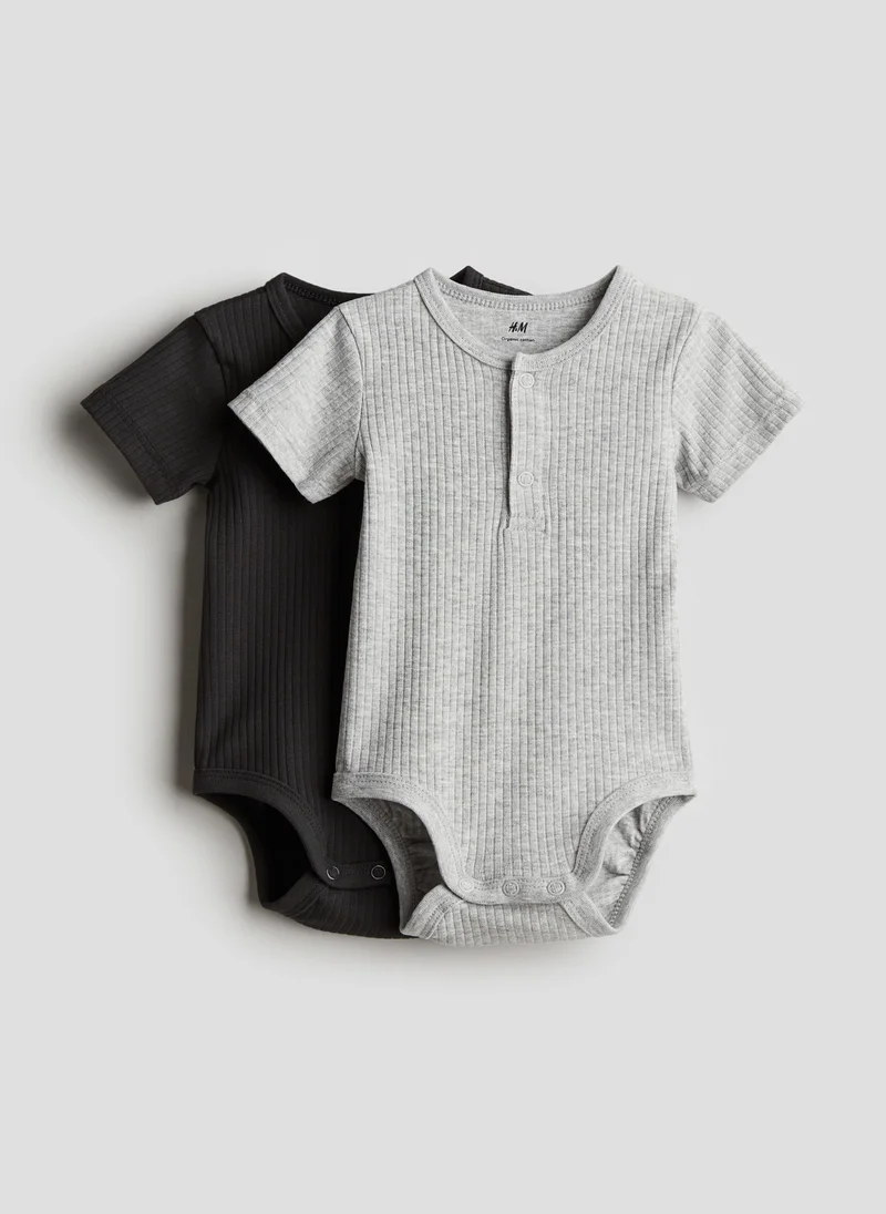 H&M 2-Pack Henley Bodysuits