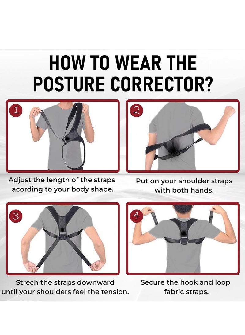 Posture Corrector Back Support Brace - Best for Improving Posture, Helps Relieve Back Pain, and Adjustable for Spine, Neck and Shoulder, Helps Reduce Pain for Women and Men - Image 2