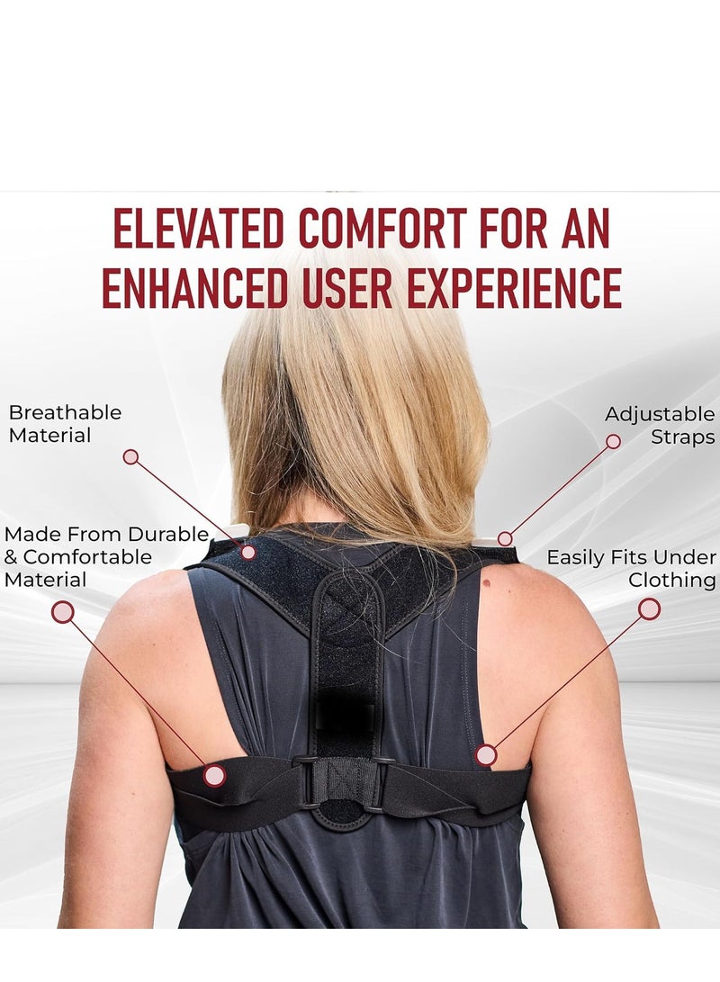 Posture Corrector Back Support Brace - Best for Improving Posture, Helps Relieve Back Pain, and Adjustable for Spine, Neck and Shoulder, Helps Reduce Pain for Women and Men - Image 3