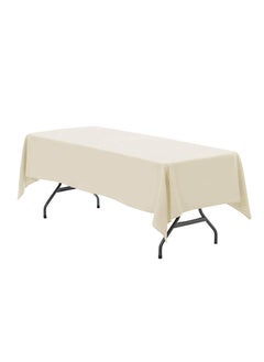Bluejw 1-Piece Solid Pattern Table Cloth Beige  - Image 1