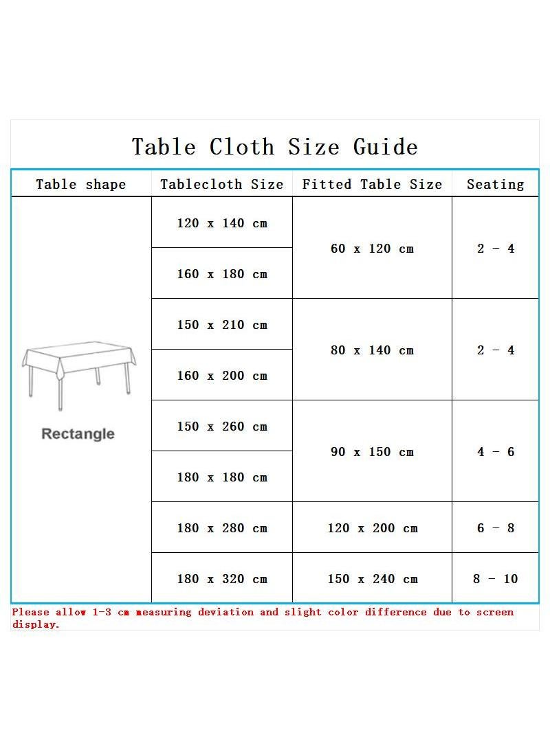 Bluejw 1-Piece Solid Pattern Table Cloth Beige  - Image 4