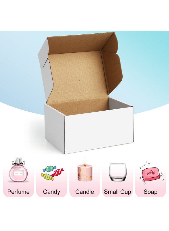 Poever Shipping Boxes 6X4X3 Inches Small Mailing Boxes 25 Pack White Cardboard Corrugated Box Mailers - Image 5