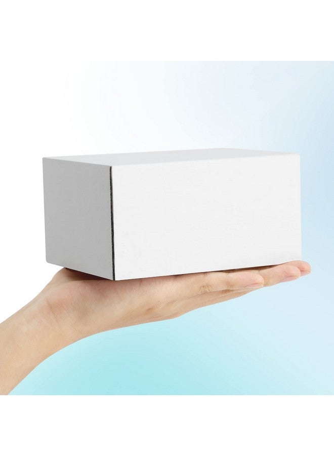 Poever Shipping Boxes 6X4X3 Inches Small Mailing Boxes 25 Pack White Cardboard Corrugated Box Mailers - Image 3