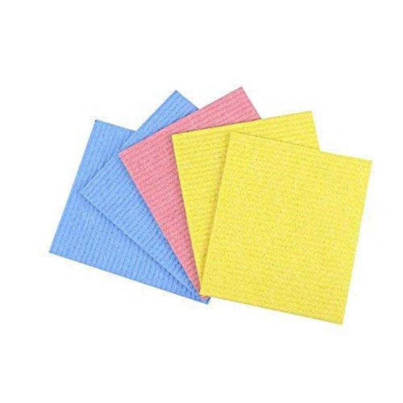 Purewipe Kitchen Cleaning Sponge Wipes Reusable Kitchen wipes for cleaning 15 x 15 MultiColor Kitchen Cleaner Wipes for Stove Slab Table Super Absorbent Wipes for Kitchen Cleaning 5 Piece - Image 1