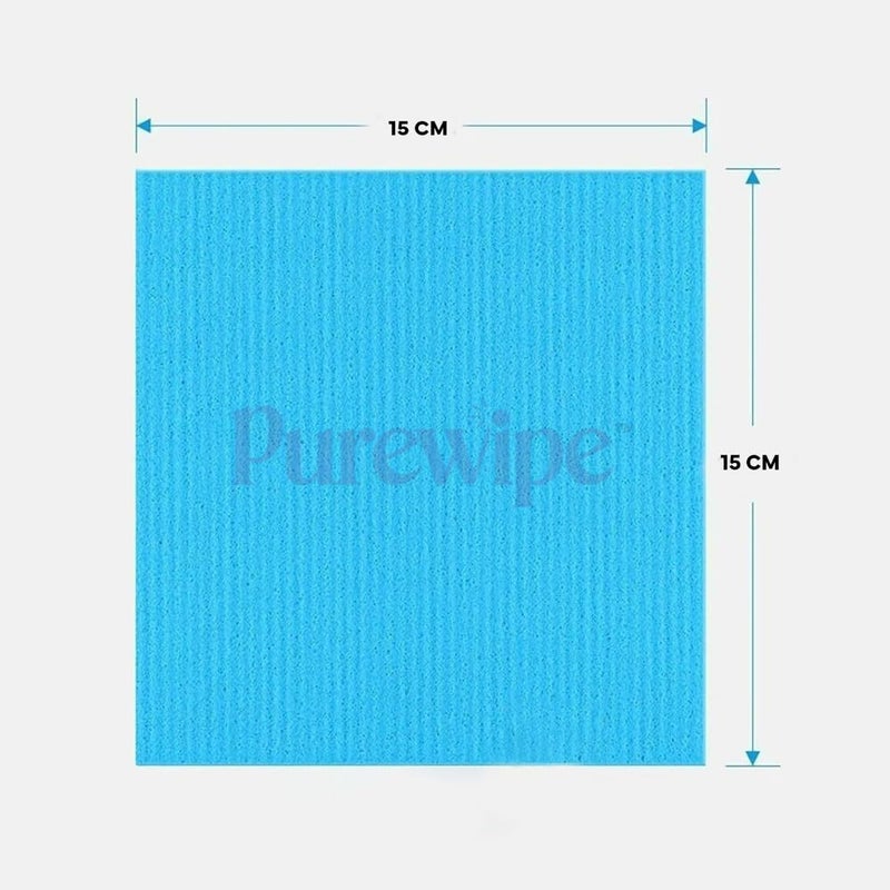 Purewipe Kitchen Cleaning Sponge Wipes Reusable Kitchen wipes for cleaning 15 x 15 MultiColor Kitchen Cleaner Wipes for Stove Slab Table Super Absorbent Wipes for Kitchen Cleaning 5 Piece - Image 2