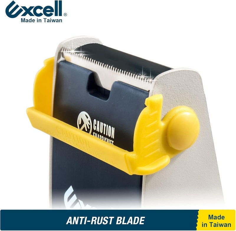 excell ET-227 Heavy Duty Steel Desk Tape Dispenser (2" Wide) with Safety Blade Cover, Desk Top Dispenser for Home,Office, Shop, Retail Store and Warehouse Wrapping Purpose (2 Inch) - Image 4