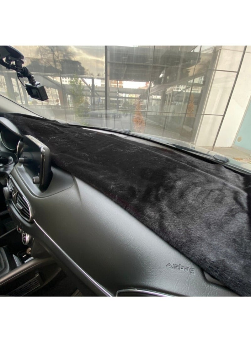 Car dashboard mat in thick and soft material with a non slip layer added to the bottom of the mat. Available for different makes and models of the car.