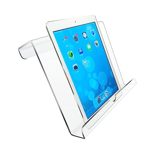 Qsxou Treadmill Tablet Holder, Exercise Bike Reading Stand,Acrylic Book Holder, Clear Acrylic Stand for Tablet, Magazines and Books（8.5 x 9.5 x 3.3 Inches） - Image 1