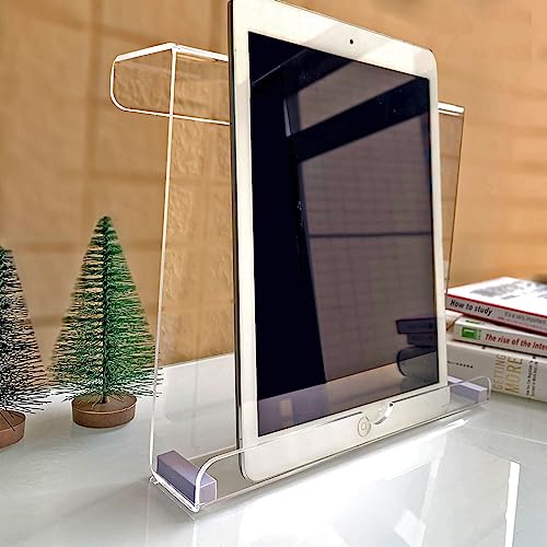 Qsxou Treadmill Tablet Holder, Exercise Bike Reading Stand,Acrylic Book Holder, Clear Acrylic Stand for Tablet, Magazines and Books（8.5 x 9.5 x 3.3 Inches） - Image 3