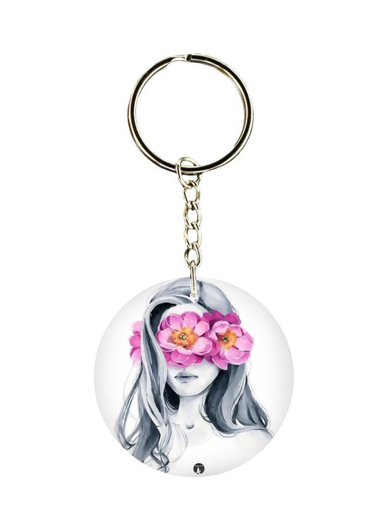 RKN Girl Printed Double Sided Keychain