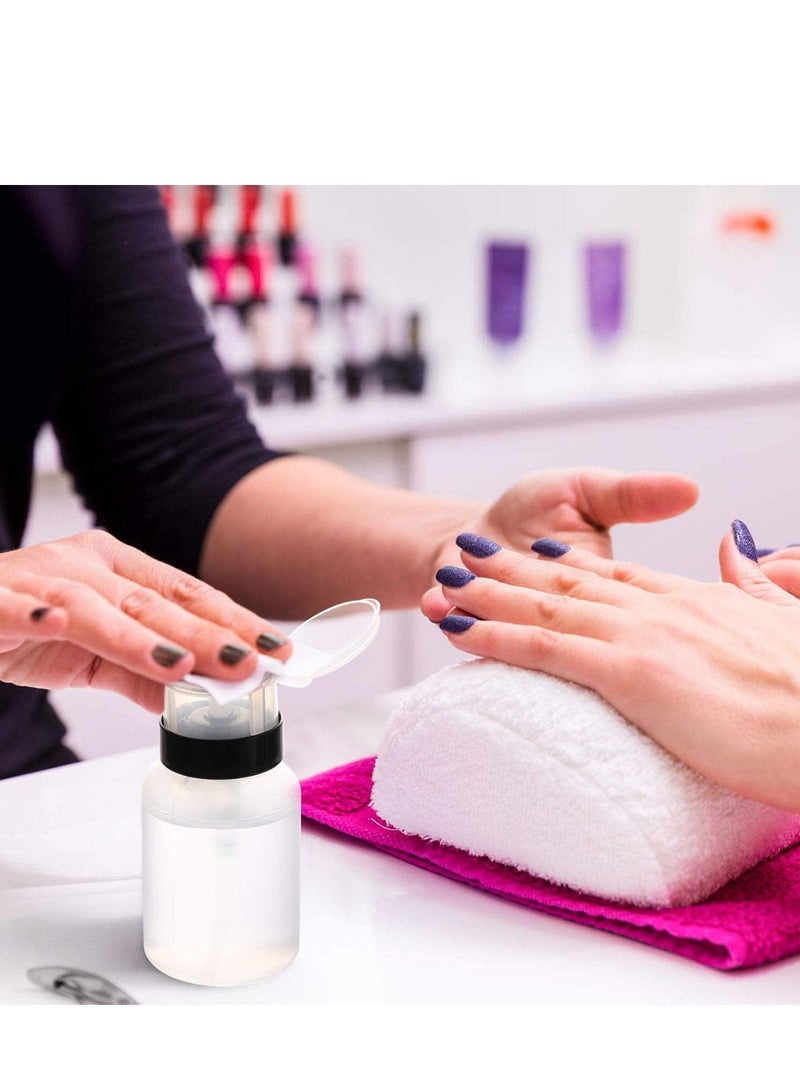 KASTWAVE Pump Bottle, 3 Pcs Pump Dispensers Push Down Bottles Travel Size, Lock Bottle Refillable Dispenser Makeup Vials Press Pot for Alcohol, Acetone, Nail Polish and Makeup Remover, Toner Lotions, 200ml - Image 4