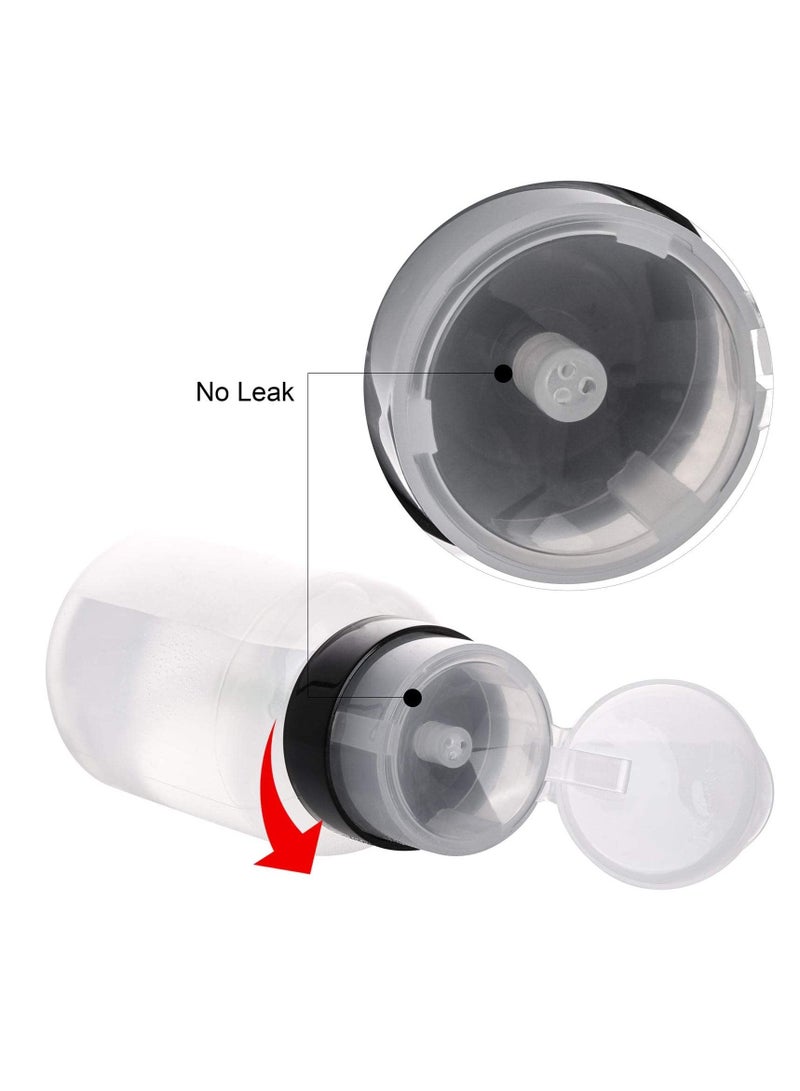 KASTWAVE Pump Bottle, 3 Pcs Pump Dispensers Push Down Bottles Travel Size, Lock Bottle Refillable Dispenser Makeup Vials Press Pot for Alcohol, Acetone, Nail Polish and Makeup Remover, Toner Lotions, 200ml - Image 2