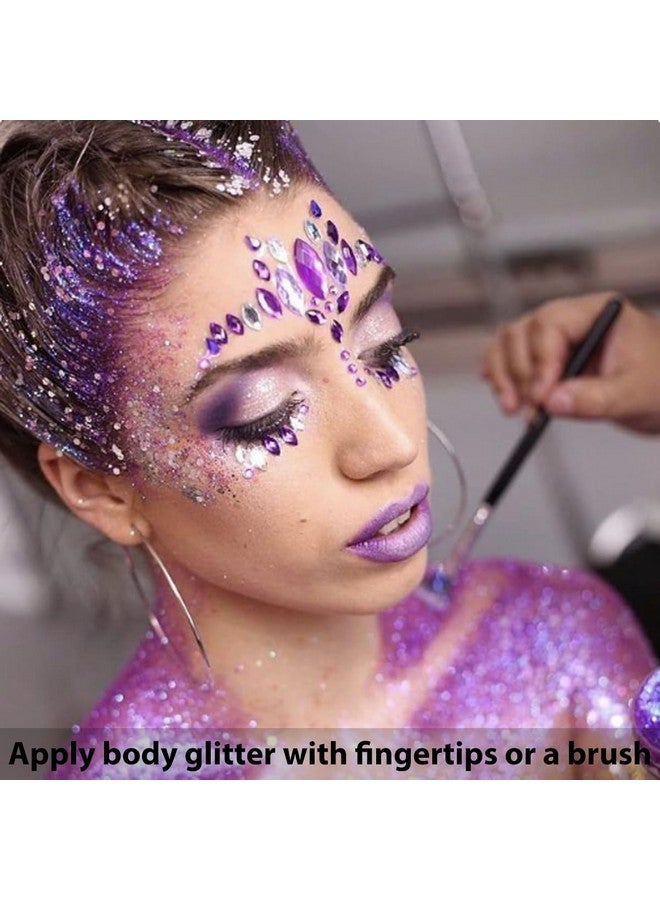 Mysense Pink Body Glitter Stick,Face Hair Glitter Makeup,Sparkling Mermaid Sequins Chunky Glitter Face Paint,Singer Concert Outfit Festival Rave Accessories for Women and Kids - Image 4