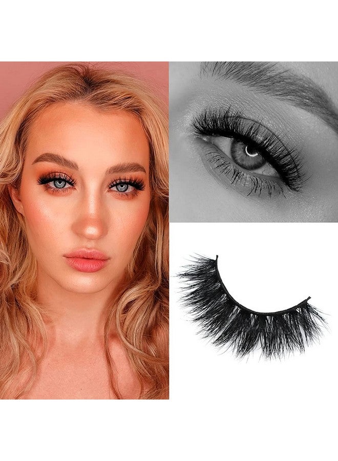 Arison Lashes 3D Mink Lashes False Fake Eyelashes Wispy Strips Silk Reusable Handmade Real Long Fur Soft Dramatic Natural Look 1 Pair Package for Women Makeup (D008) - Image 2