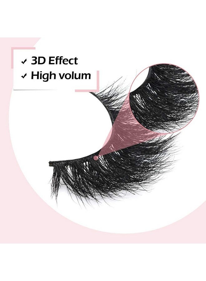 Arison Lashes 3D Mink Lashes False Fake Eyelashes Wispy Strips Silk Reusable Handmade Real Long Fur Soft Dramatic Natural Look 1 Pair Package for Women Makeup (D008) - Image 4