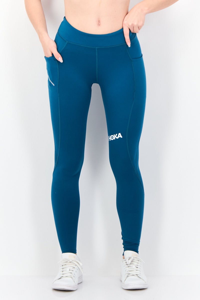 Hoka  leggings تدريب ملائمة للأداء للنساء، أخضر مزرق - Image 1