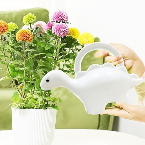 Go Hooked Plastic Dinosaur Shape 1 Liter Kids Watering Can for House Plants & Garden Plants Roar Some Gardening Dino Shaped Delight Garden Time Travel (Pack of 1, White, 1 Liter) - Image 5