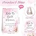 Dinifee 125 Pcs Baby Shower Decorate a Block Game Set Includes Help Us Build Memories Sign 100 DIY Blank Wooden Block 24 Paint Marker Prize for Wedding Baby Shower GamePink Bear - Image 4
