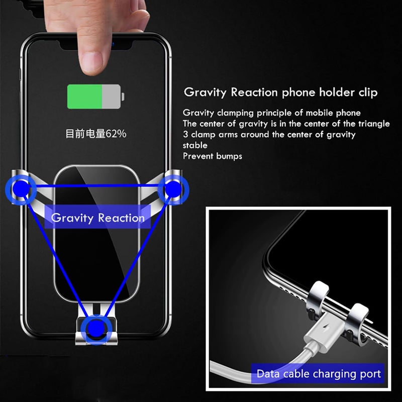 ALKOY ALKOY Compatible with Mazda 3 Axela 2014-2018,Car Phone Holder Special Fixed Bracket Base,3-Silver - Image 2