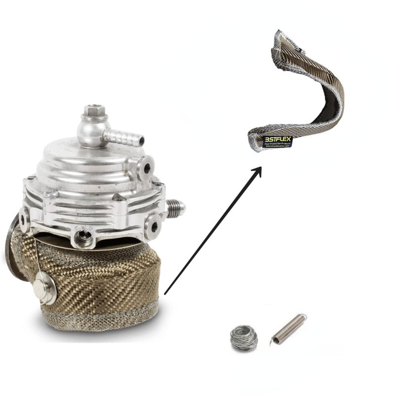 Titanium Turbo blanket for Wastegate 50mm External Turbo Heat Shield Cover Fiberglass Jacket Bag Turbocharger 50mm