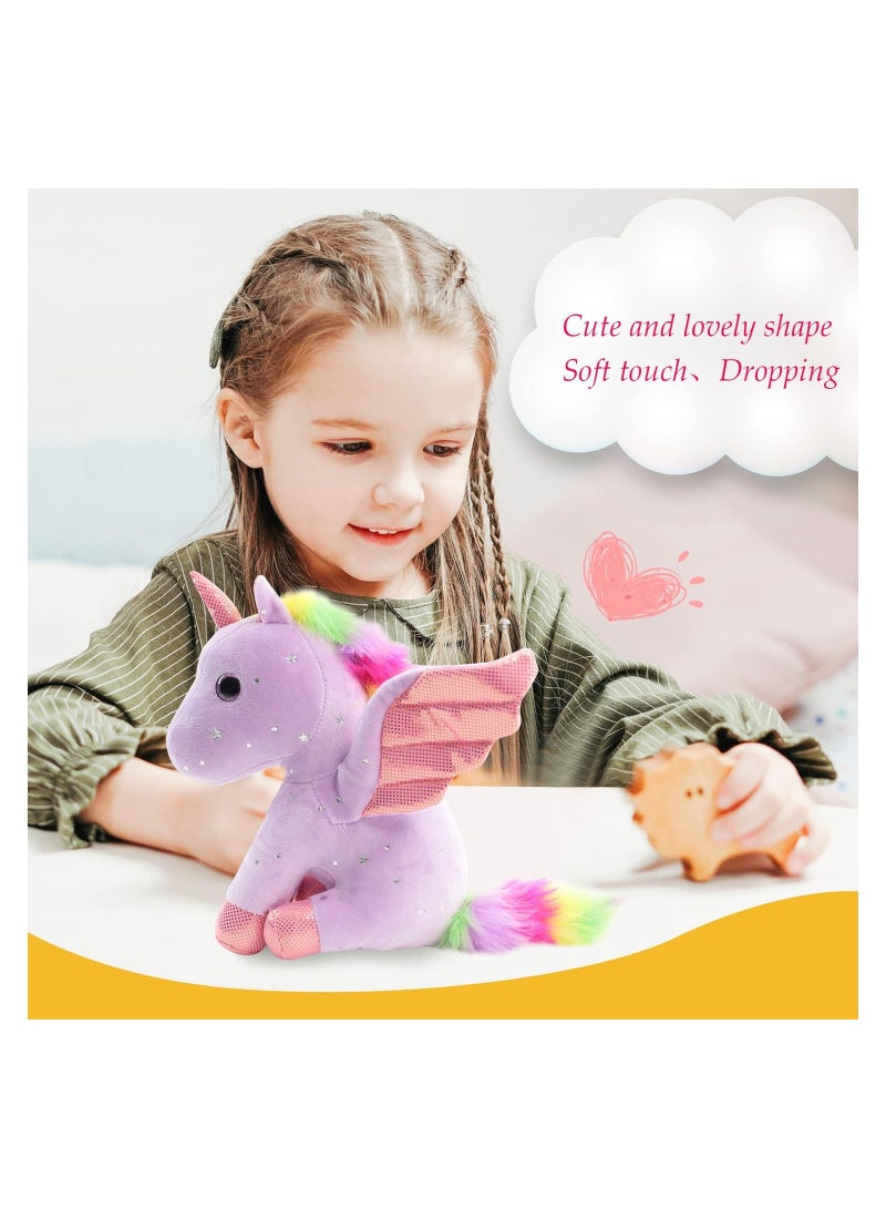 Unicorn Stuffed Animals 8 inch Cute Unicorn Gift Toys for Girls Unicorns Birthday Gifts Soft Plush Toys Set for Baby Toddler Girls Kids Decor