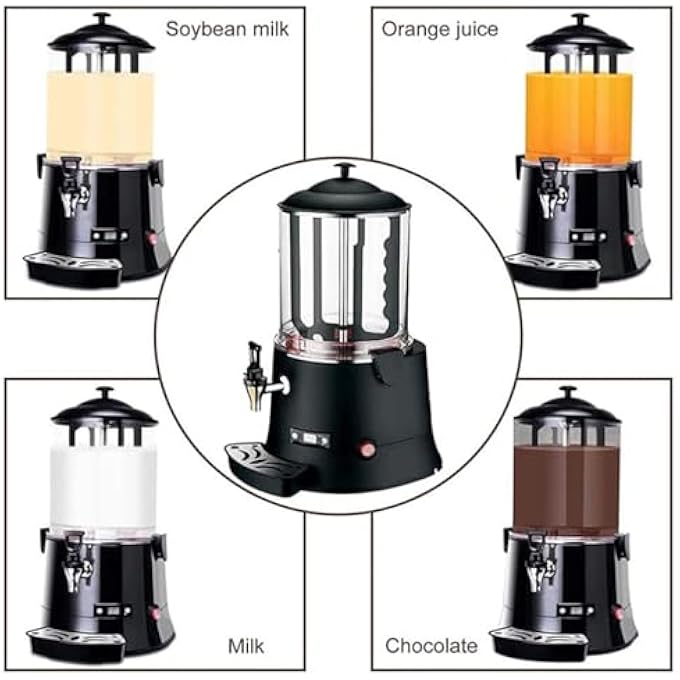 ريحني آلة صنع الشوكولاتة الساخنة، مذيب الشوكولاتة، 10 لتر، 5 لتر، التحكم في درجة الحرارة، 3085 درجة مئوية، لوحة عرض LED، زر لمس، سهلة التنظيف، للقهوة والحليب والشاي والعصير والشاي، 10 لتر - Image 4