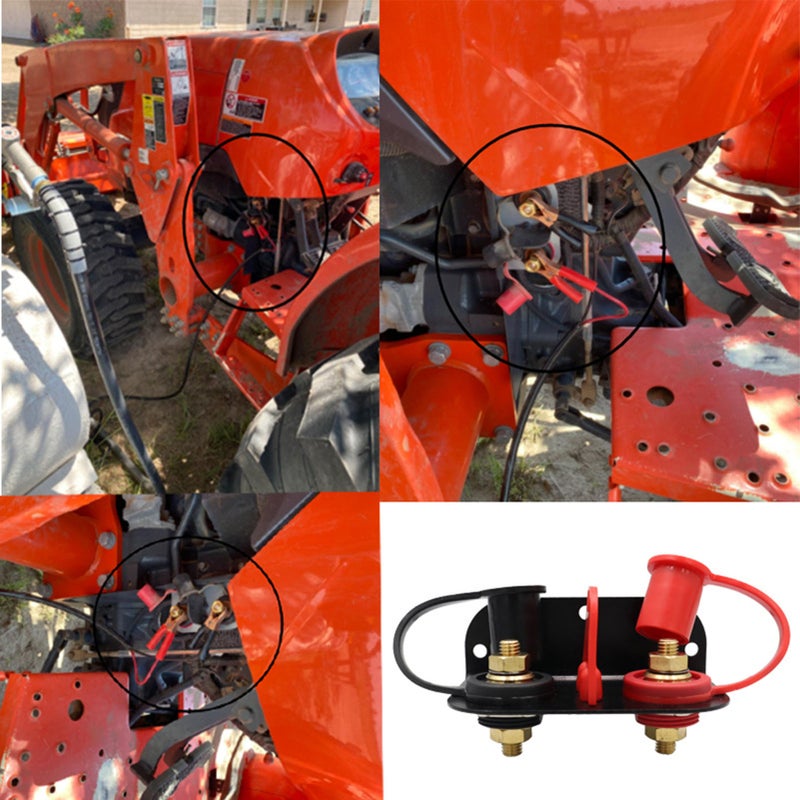 Remote Battery Terminal Car Charging Jump Post Base Extension Cable Set for Tractor Lawn Mower - Image 3