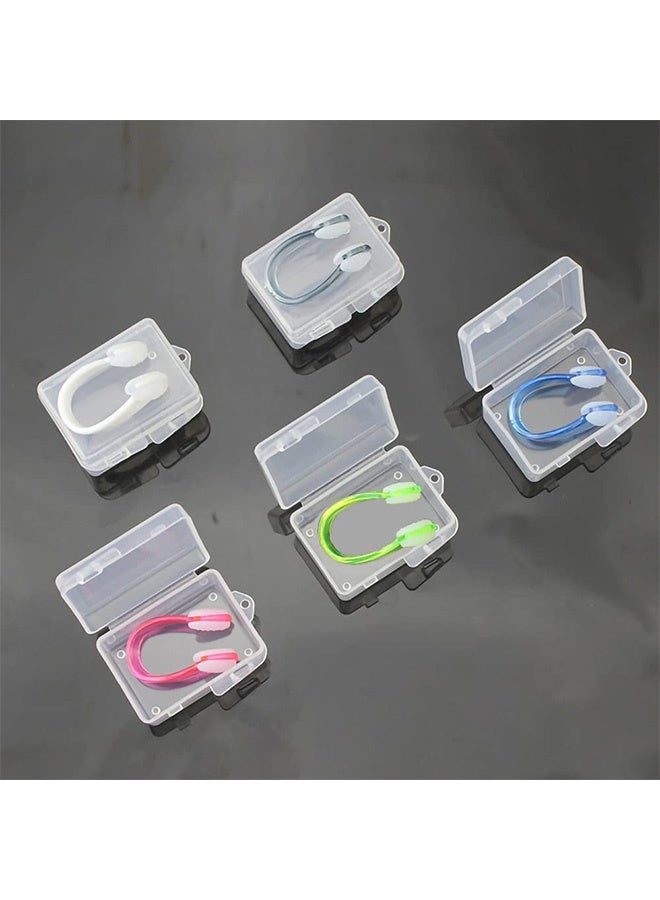Peachjoy 5 Pieces Swimming Nose Clip, Swimming Nose Plug, Waterproof Nose Clip Nose Protector, Training Nose Clip Silica Gel Swim Nose Clip Swim Nose Clip Plug, Protector For Swimming Adult and Kids - Image 1