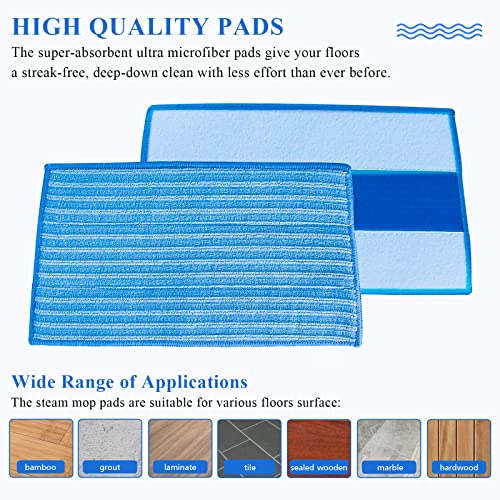 Ximoon RMF 4X Ultra Clean Pads Washable Steam Cleaning Mop Pads Replacement for Haan FS SI MS Steamers SI-40 SI-70 SI-35 - Image 3