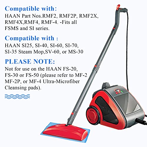 Ximoon RMF 4X Ultra Clean Pads Washable Steam Cleaning Mop Pads Replacement for Haan FS SI MS Steamers SI-40 SI-70 SI-35 - Image 2