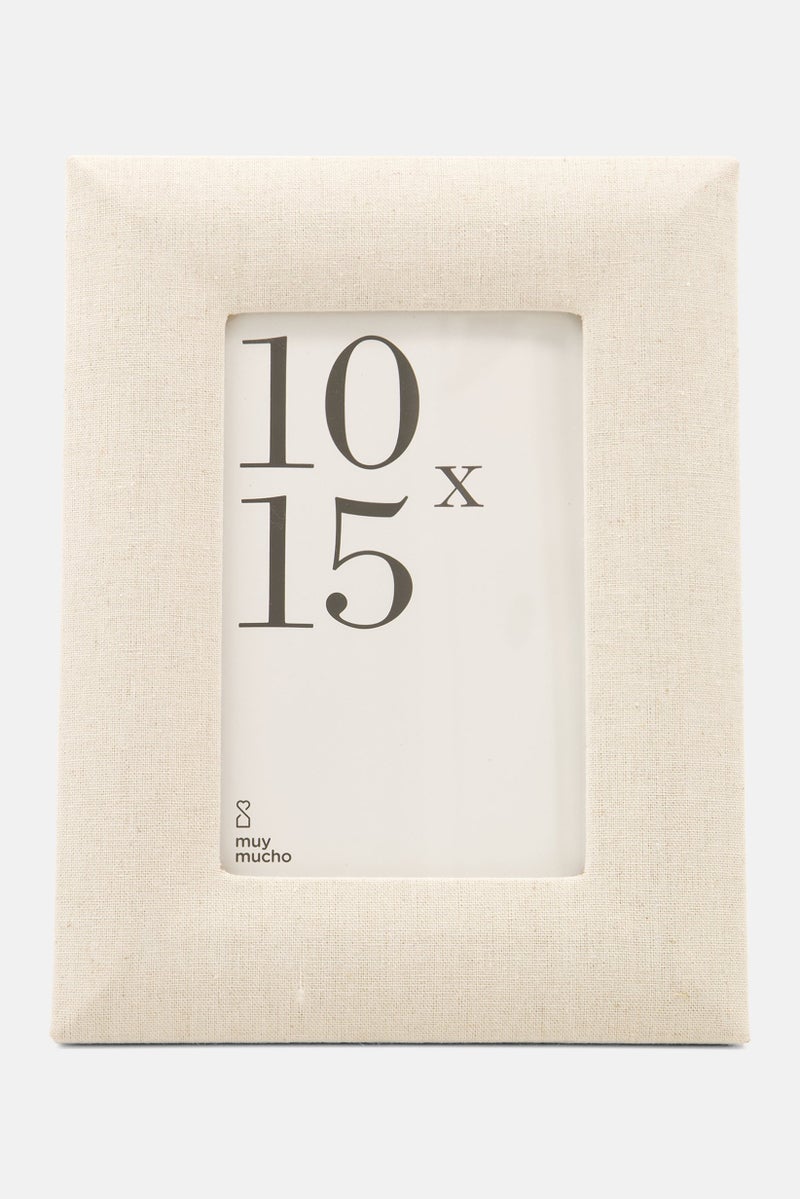 Muy Mucho Wooden Photo Frame 10 x 15 cm, Off White - Image 1