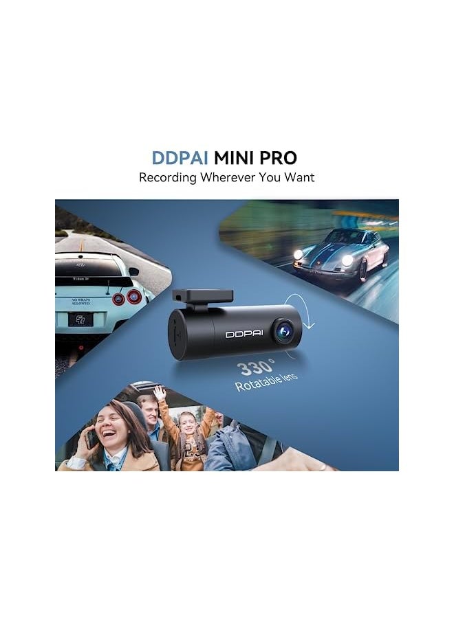 ddpai DDPAI Dash Cam for Cars 1296P UHD, Dashcam with Night Vision, Car Dash Camera Front with G-Sensor, Loop Recording, 24H Parking Model, Mini Pro  - Image 3