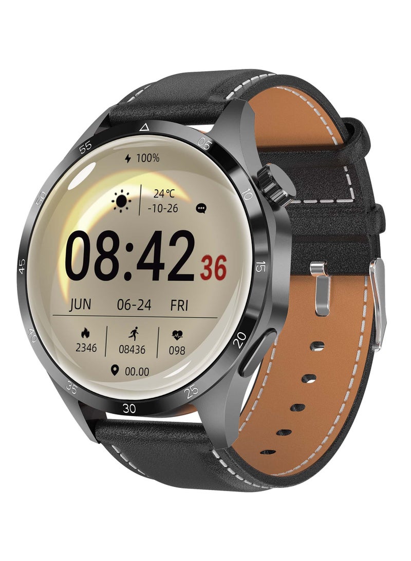 AROAQ WATCH GT 4 Pro Plus Smart Watch Men GPS Tracker 48MM AMOLED HD Screen IP68 Waterproof Long Battery Latest Smartwatch Gun Black - Image 2