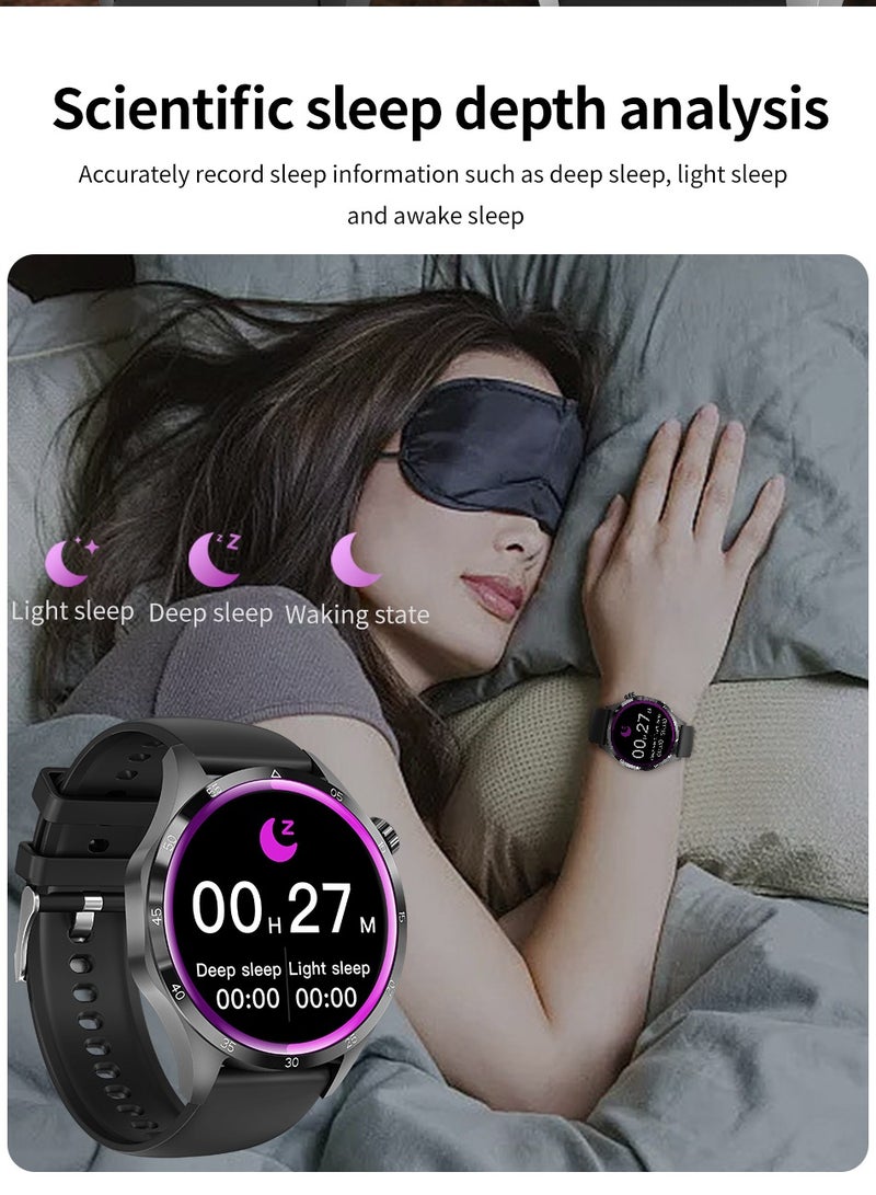 AROAQ WATCH GT 4 Pro Plus Smart Watch Men GPS Tracker 48MM AMOLED HD Screen IP68 Waterproof Long Battery Latest Smartwatch Gun Black - Image 5