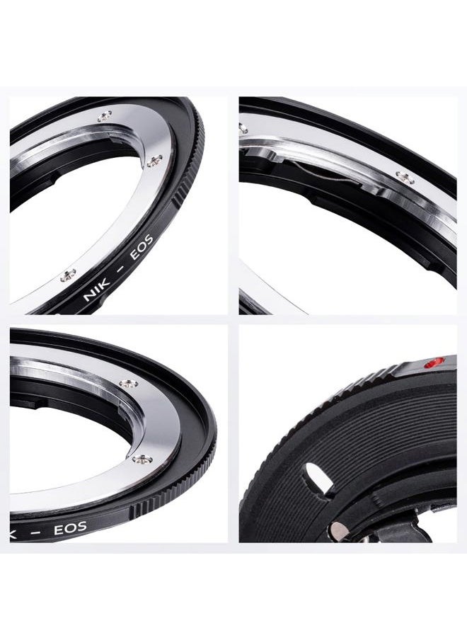 K&F Concept Lens Mount Adapter Compatible for Nikon Nikkor F/AF AI AI-S Lens to Canon EOS EF EF-S Mount Cameras  - Image 5